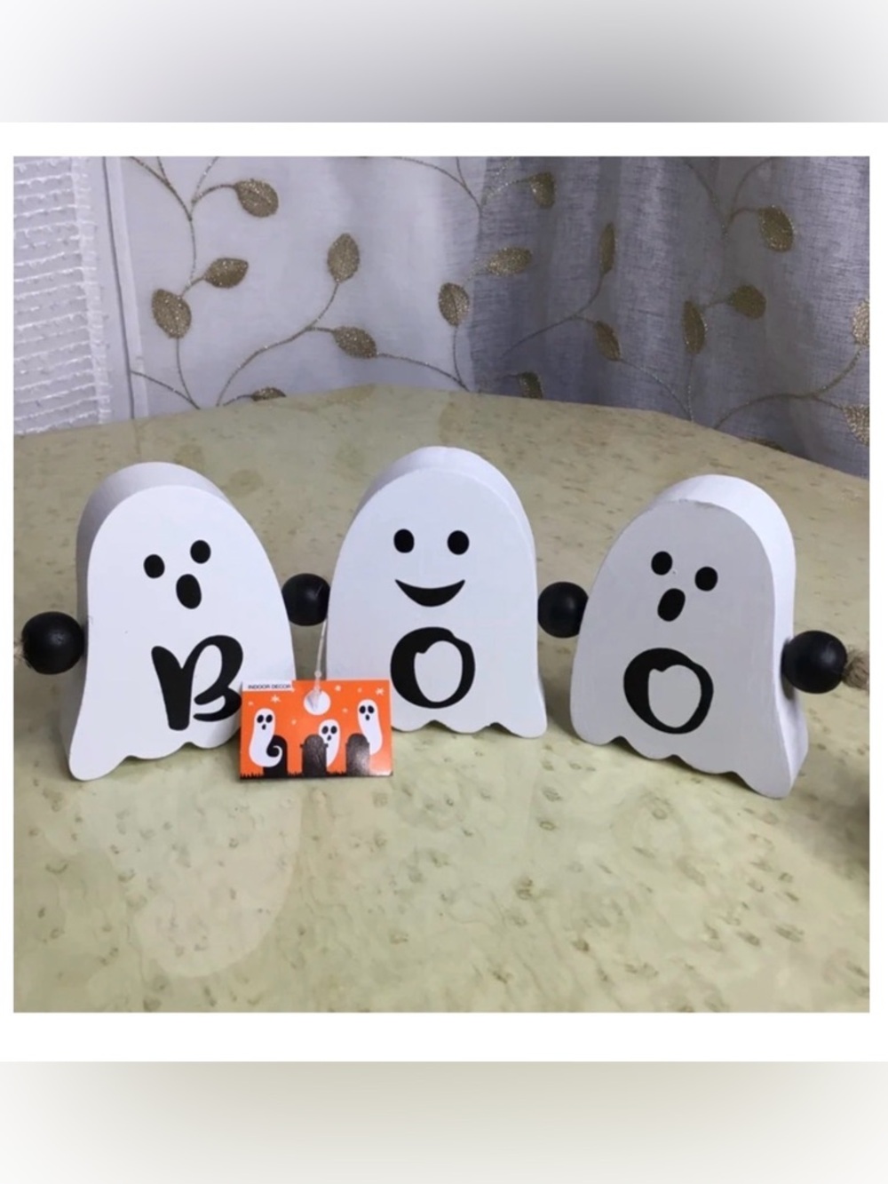 Wooden Ghost Halloween Decor